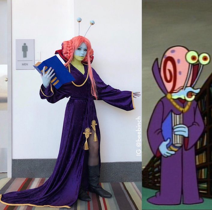 Mira Park hace divertidos cosplays; disfraz de Gary monje de Bob Esponja 