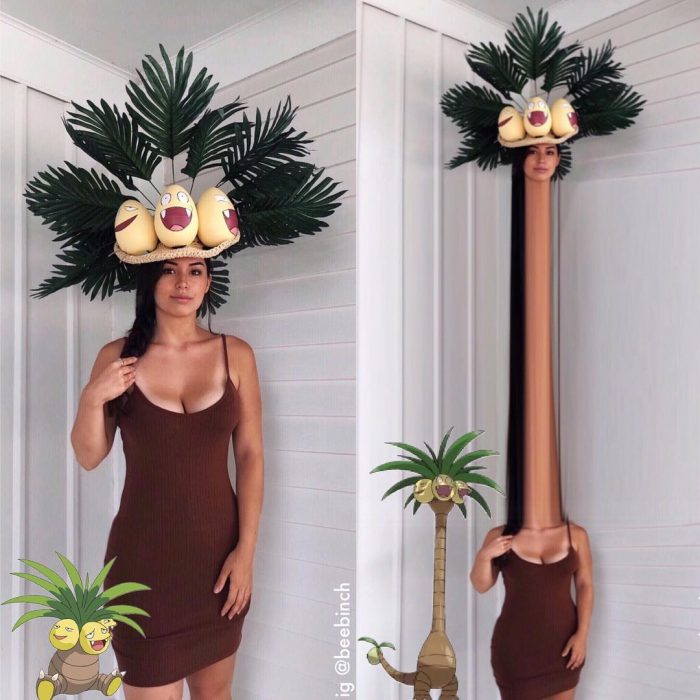 Mira Park hace divertidos cosplays; disfraz de Exeggutor y Exeggutor de Alola de Pokemon