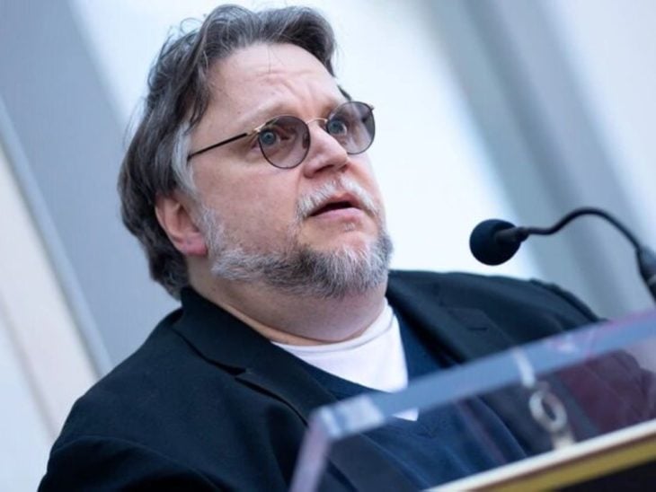 Guillermo del Toro durante su discurso en el Paseo de la Fama