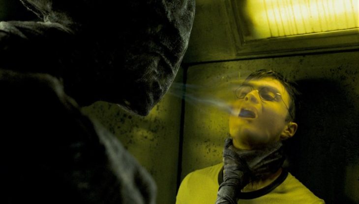 Harry Potter recibiendo un beso de un Dementor