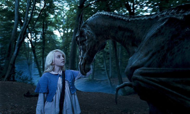 Luna Lovegood frente a un Thestrals, Harry Potter