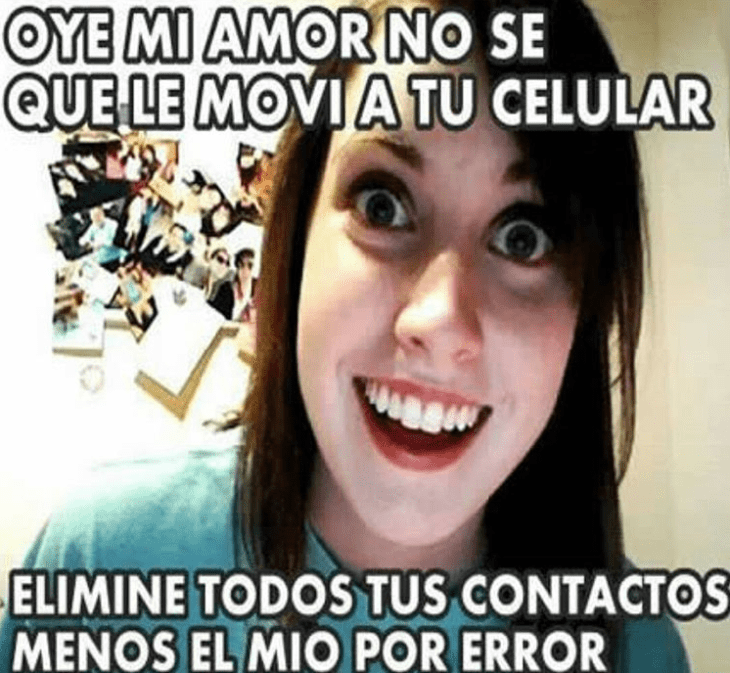 Meme de la "novia psicópata"