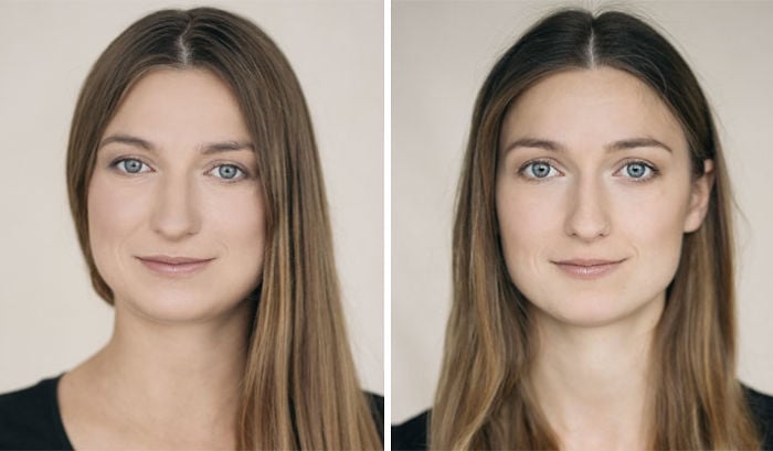 Mujer antes y después de haber tenido a su primer hijo 