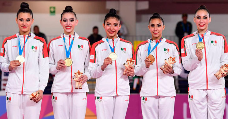Quinteto mexicano de gimnasia rítmica hace historia en Lima 2019: suma dos preseas de oro y una de plata