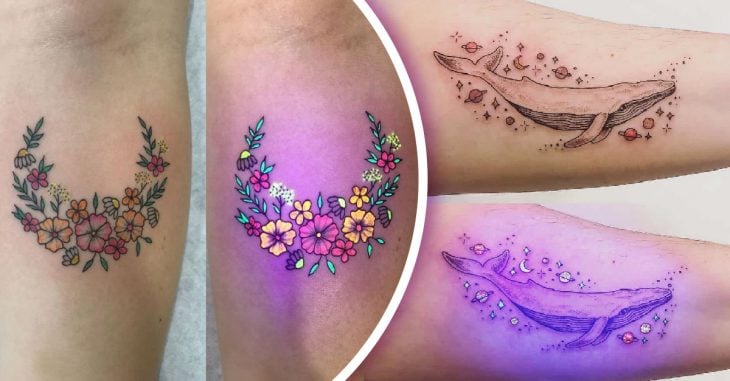 15 Tatuajes con efecto ultravioleta porque nadie brilla más que tú