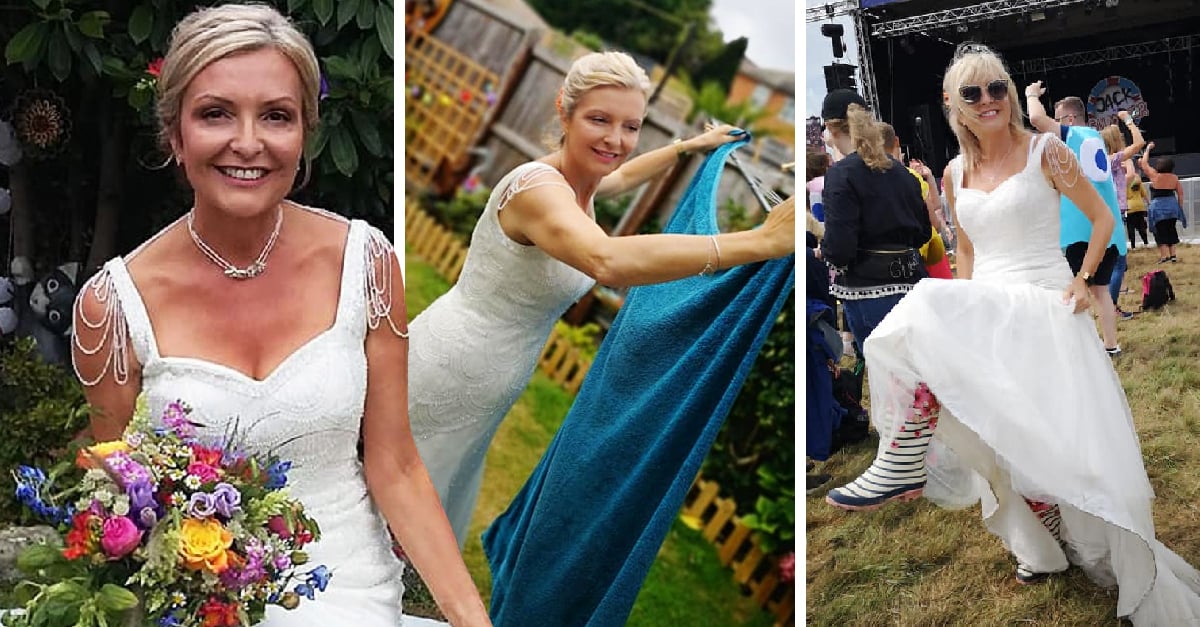 Luego de la boda, esta novia usó su vestido durante un año