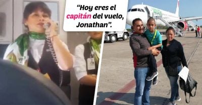 Aerolínea nombra capitán de vuelo a niño que lucha por su vida