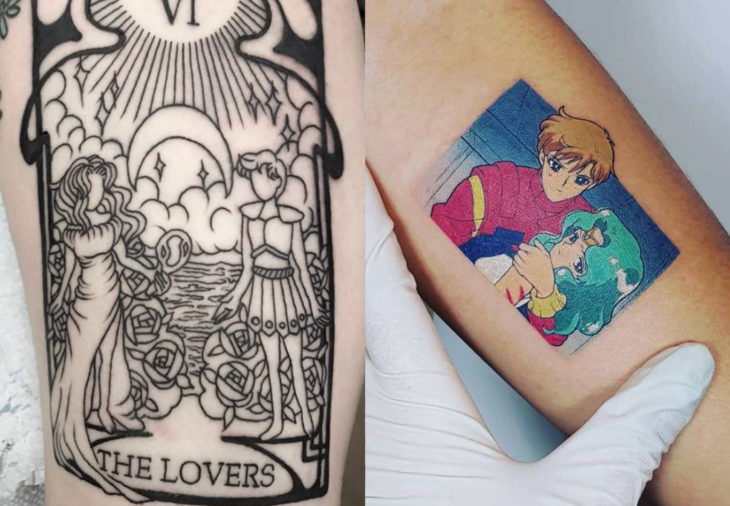 Tatuajes de Sailor Moon; tatuaje de Urano y Neptuno, Michiru y Haruka