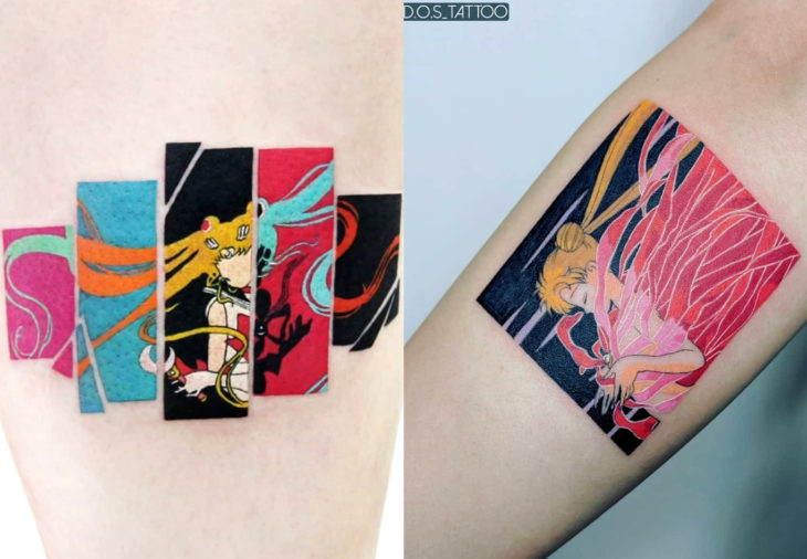 Tatuajes de Sailor Moon; tatuaje de Serena Tsukino transformándose