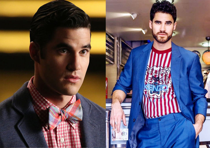 Darren Cris antes y después de su papel en glee en 2009 y después en 2019