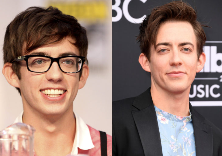 Kevin McHale antes durante la comic con en 2009 y después en la alfombra roja de los premios abc