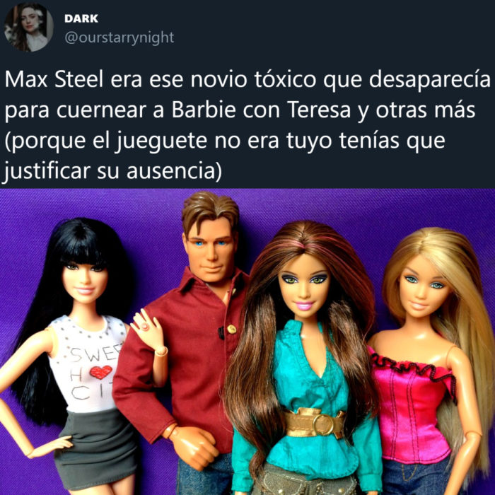 Usuarios de Twitter cuentan que el novio de su Barbie no era Ken sino el juguete de acción Max Steel