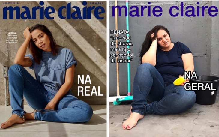 Renata Neia imita una portada de Marie Claire