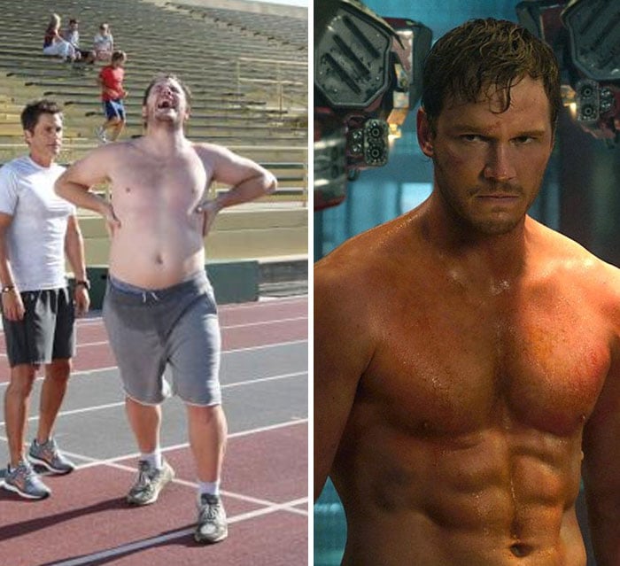 Chris Pratt antes y después de entrar a Marvel
