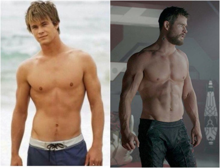 Chris Hemsworth antes y después de entrar a Marvel