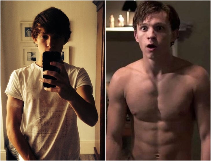 Tom Holland antes y después de entrar a Marvel