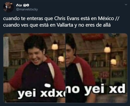 Tuit sobre Chris Evans en México comercial leche LALA