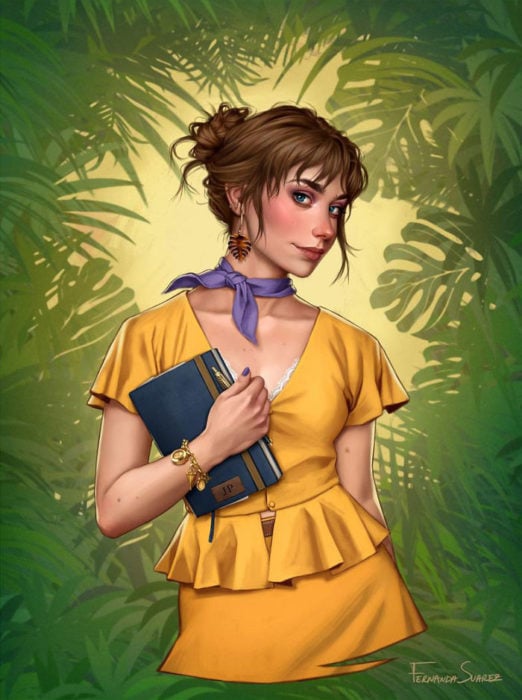 Ilustración de Fernanda Suárez inspirada en Jane, Tarzan, Disney