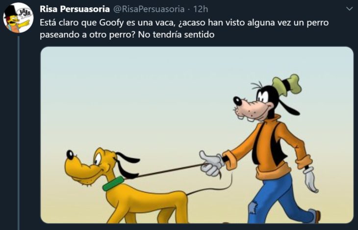 Twitter abre debate sobre si Goofy, personaje de Disney, es un perro o una vaca