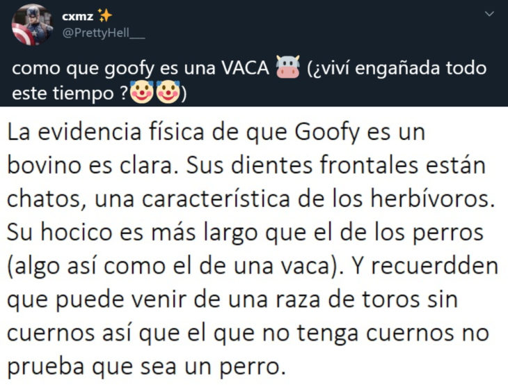 Twitter abre debate sobre si Goofy, personaje de Disney, es un perro o una vaca