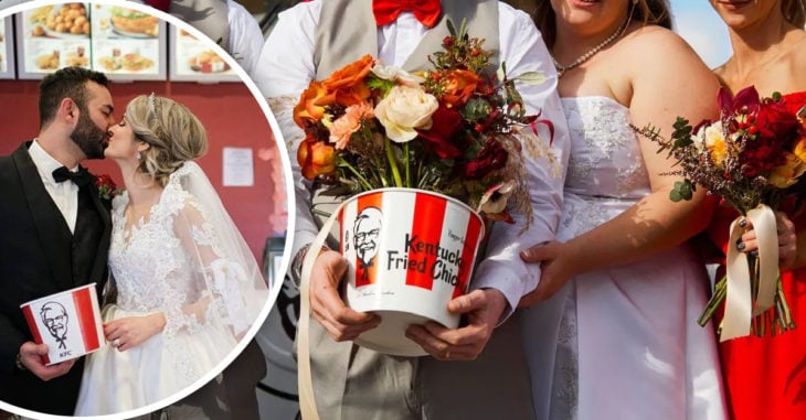 KFC ofrece a seis parejas una boda gratis con temática de pollo