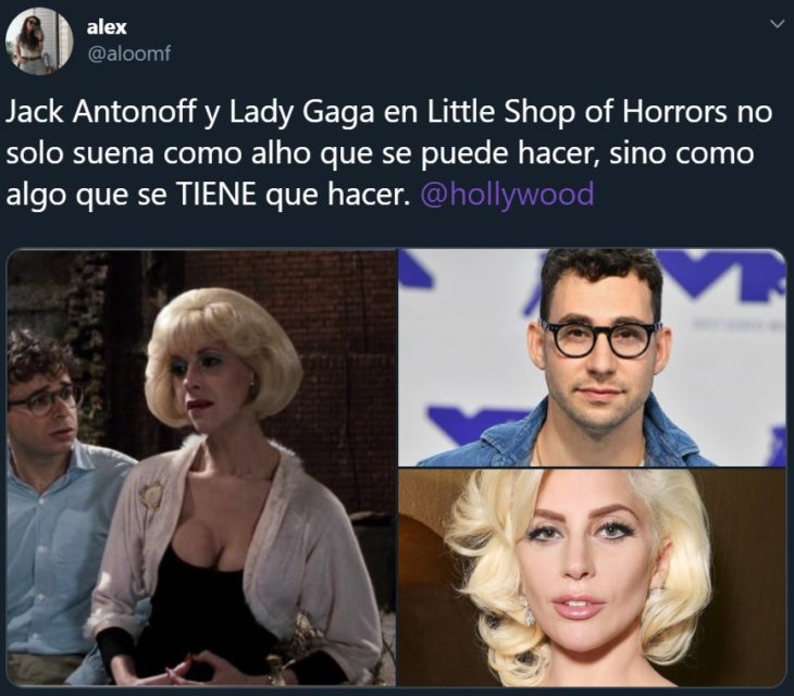 Lady Gaga podría actuar en el reboot de Little Shop of Horrors, La tiendita de los horrores, como Audrey interpretada por Ellen Greene