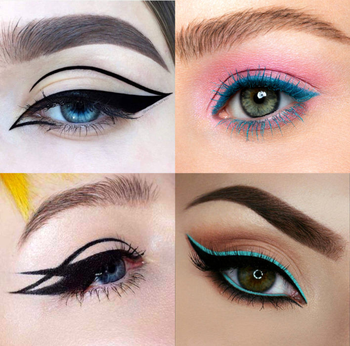 Maquillaje creativo para ojos; delineado diferente