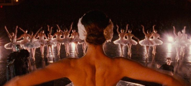 Natalie Portman en Black Swan durante el ensayo de ballet