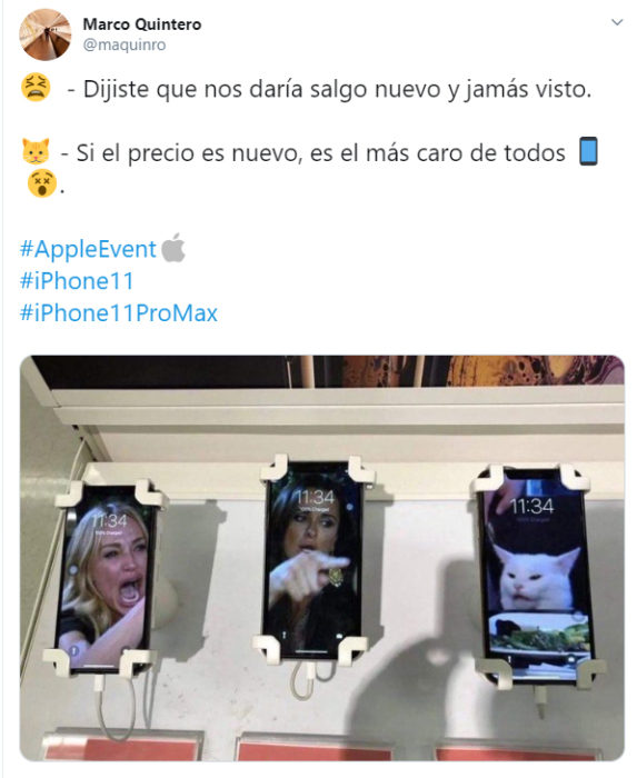 memes de Twitter que usuarios compartieron después de la presentación del nuevo iPhone 11