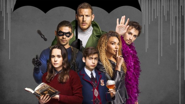 Elenco de la serie The Umbrella Academy, original de Netflix, cartel promocional