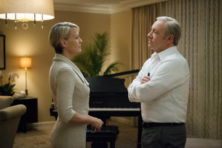 escena de la serie House of Cards donde está la pareja protagonista