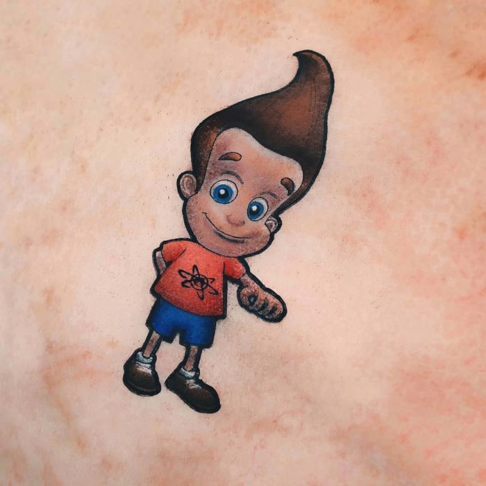 Tatuaje de la caricatura Jimmy Neutron 