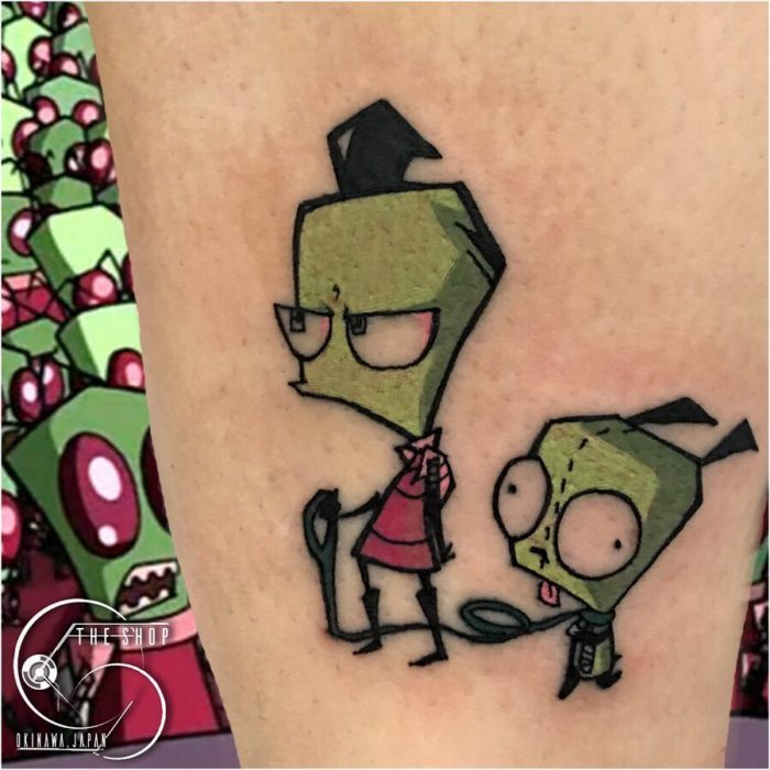 Tatuaje de la caricatura El Invazor Zim