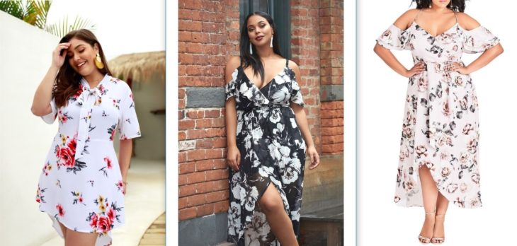 tres vestidos vaporosos en chicas curvy