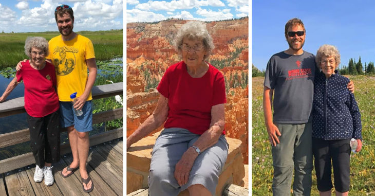 Al enterarse que su abuela no conocía el mar o las montañas, la invitó a iniciar un viaje que ha durado ¡tres años y medio!