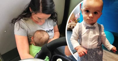 Amamanta a su hijo en el piso del tren, ninguno de los 50 pasajeros le cedió el asiento