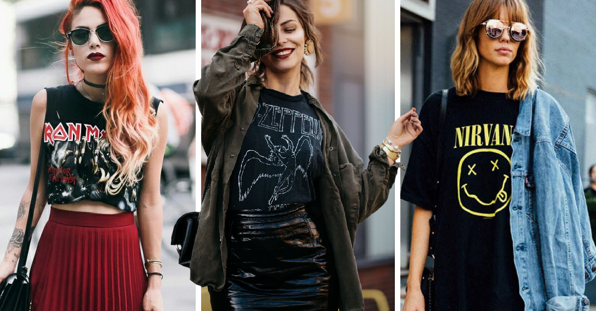 Maneras de armar un outfit estilero con playeras rockeras