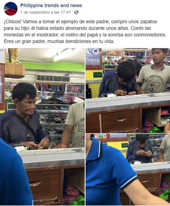 Papá e hijo comprando calzado publicación 