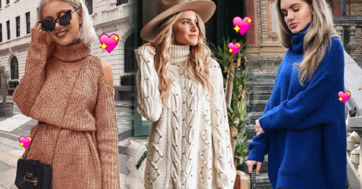 20 Maneras de usar tu suéter oversized como vestido de otoño