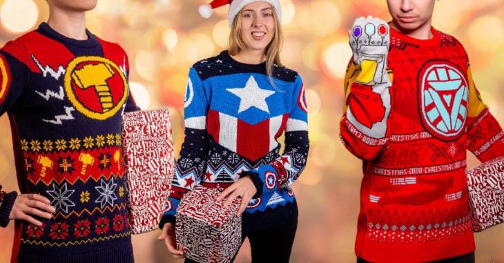 Lanzan línea de suéteres feos inspirados en superhéroes Marvel