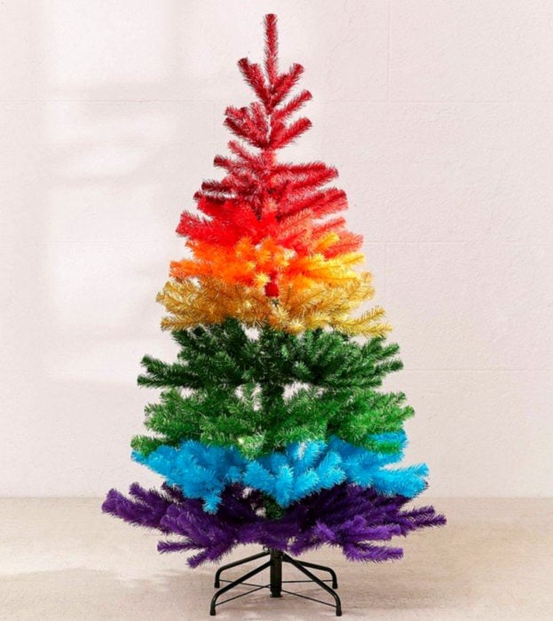 Árbol de navidad de colores de arcoíris