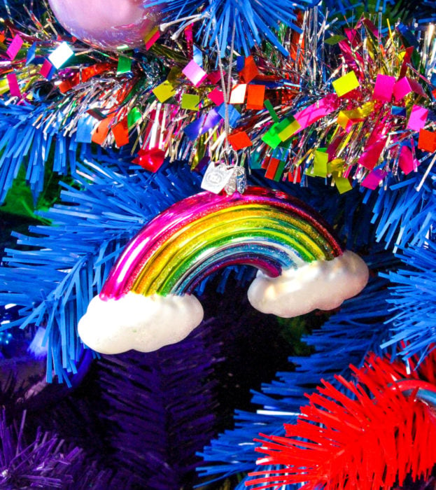 Adorno para árbol de Navidad de arcoíris