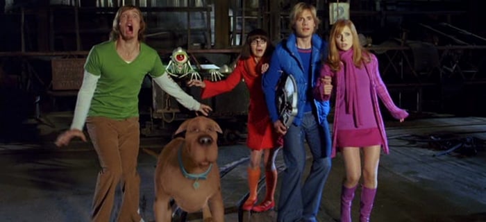 Escena de la película Scooby-Doo 2: Monstruos sueltos, misterio a la orden sorprendidos