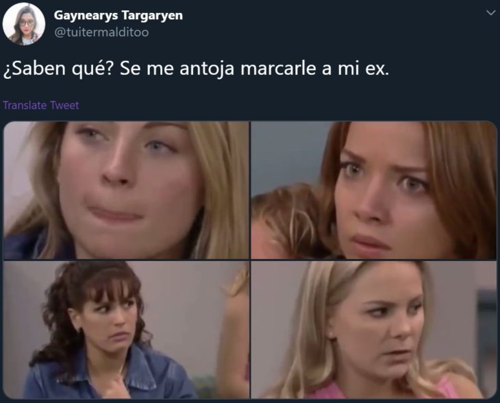 Meme dramático de telenovela mexicana Amigas y rivales