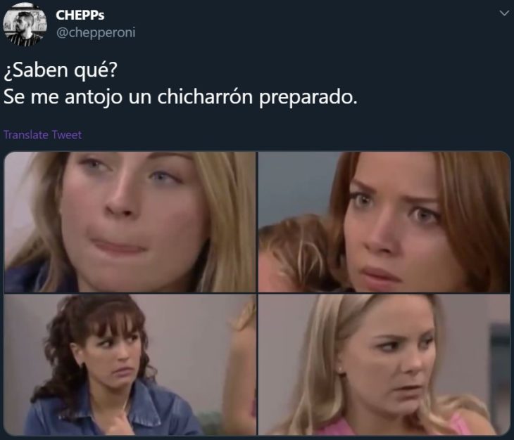 Meme dramático de telenovela mexicana Amigas y rivales