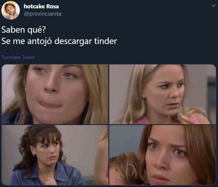 Meme dramático de telenovela mexicana Amigas y rivales