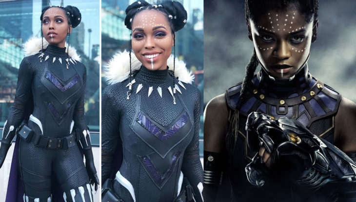 Cosplayer Jasmine James, disfrazada como Suri de Black Panter 