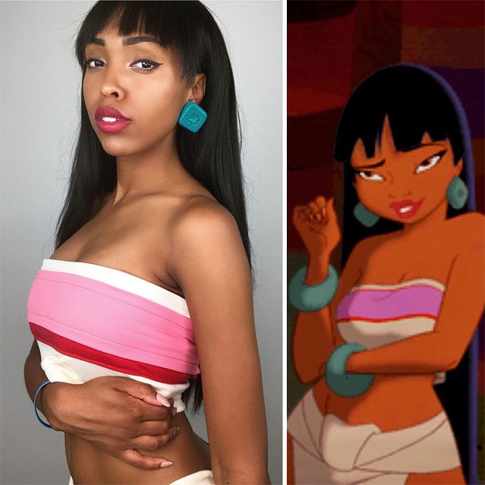 Cosplayer Jasmine James, disfrazada como Chel de El camino hacia El dorado 