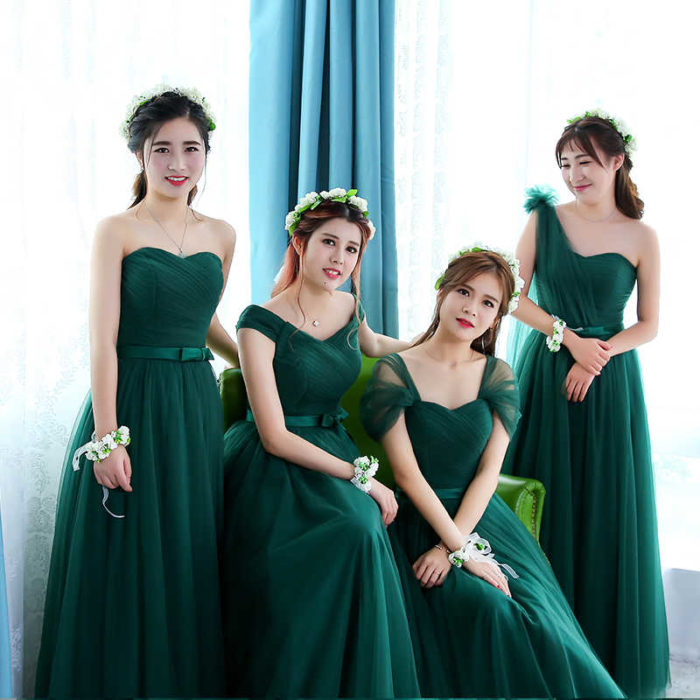 Damas de honor color verde