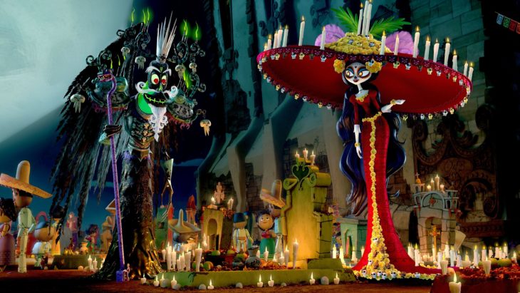 Película del Día de Muertos, El libro de la vida; Catrina y Xibalbá